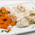 Chicken and Shrimp Alfredo on Spaghetti and Carrots