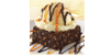 Border Brownie Sundae With Vanilla Ice Cream